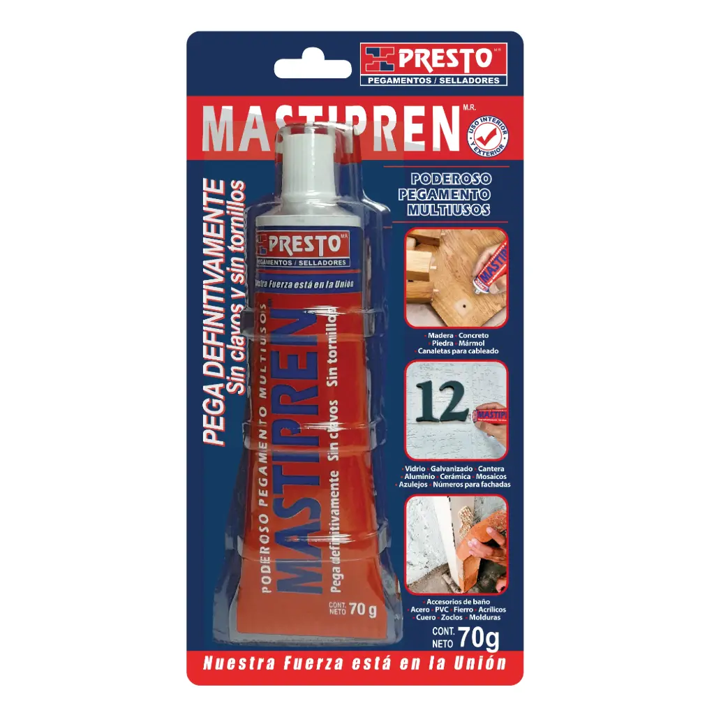 MASTIPREN PEGAMENTO MULTIUSOS EN TUBO DE 070 GRS.