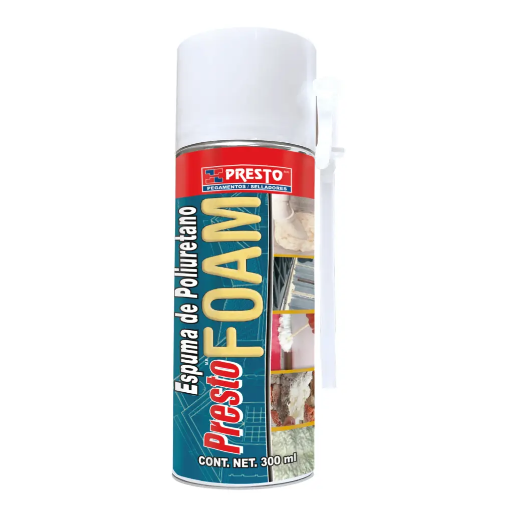 ESPUMA DE POLIURETANO PRESTO FOAM BOTE DE 300 ML.