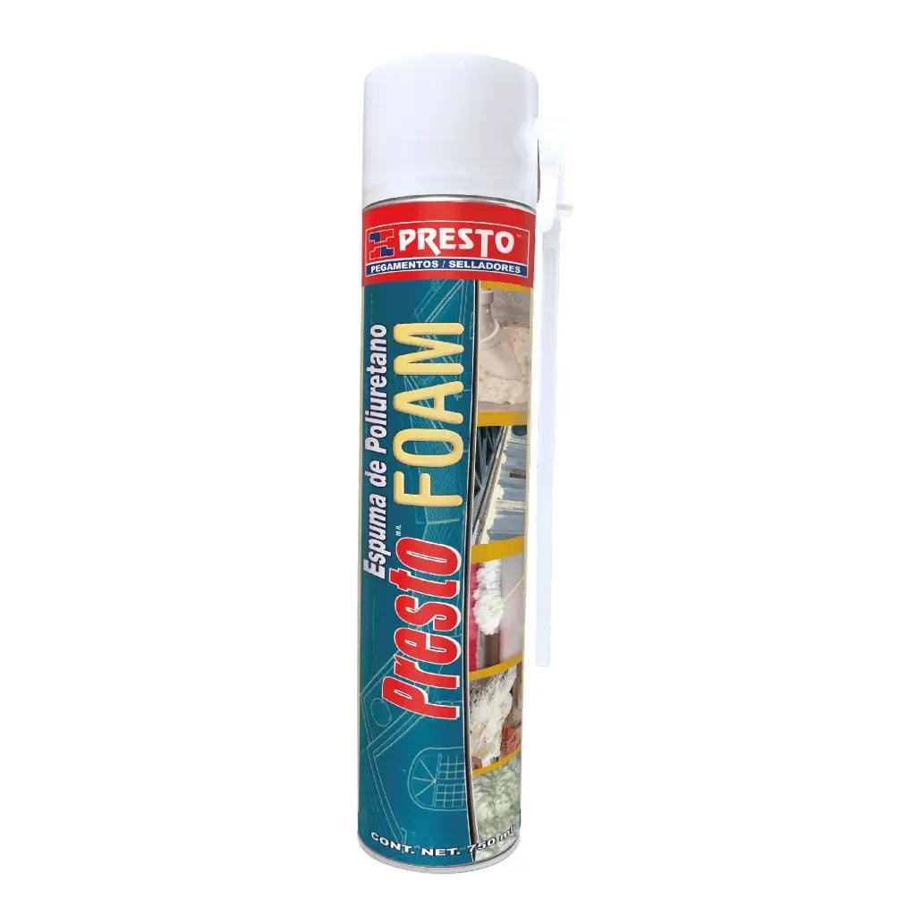 ESPUMA DE POLIURETANO PRESTO FOAM BOTE DE 750 ML.