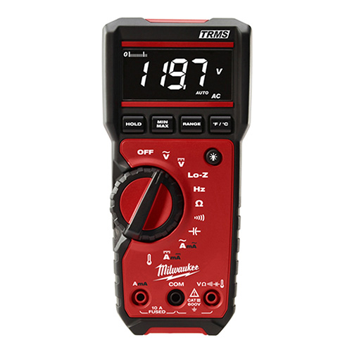 MULTIMETRO DIGITAL DE 6mV-600 V RANGO 0.040-10 AMP AC/DC LCD BCO. S/NEGRO