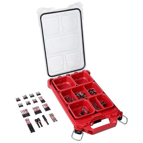 JUEGO DE PUNTAS P/DESTORNILLADOR ACERO ANTI-IMPACTOS C/ESTUCHE PACKOUT (100 PZAS