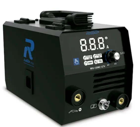 SOLDADORA INVERSOR MICROALAMBRE DE 110V 120AMPS P/FUNDIR USO SOLAMENTE SIN GAS TEC. IGBT PROCESOS MMA Y MIG