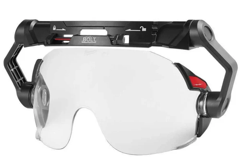 BOLT™ EYE VISOR - CLEAR DUAL COAT LENS (COMPATIBLE WITH MILWAUKEE® SAFETY HELMETS & HARD HATS)