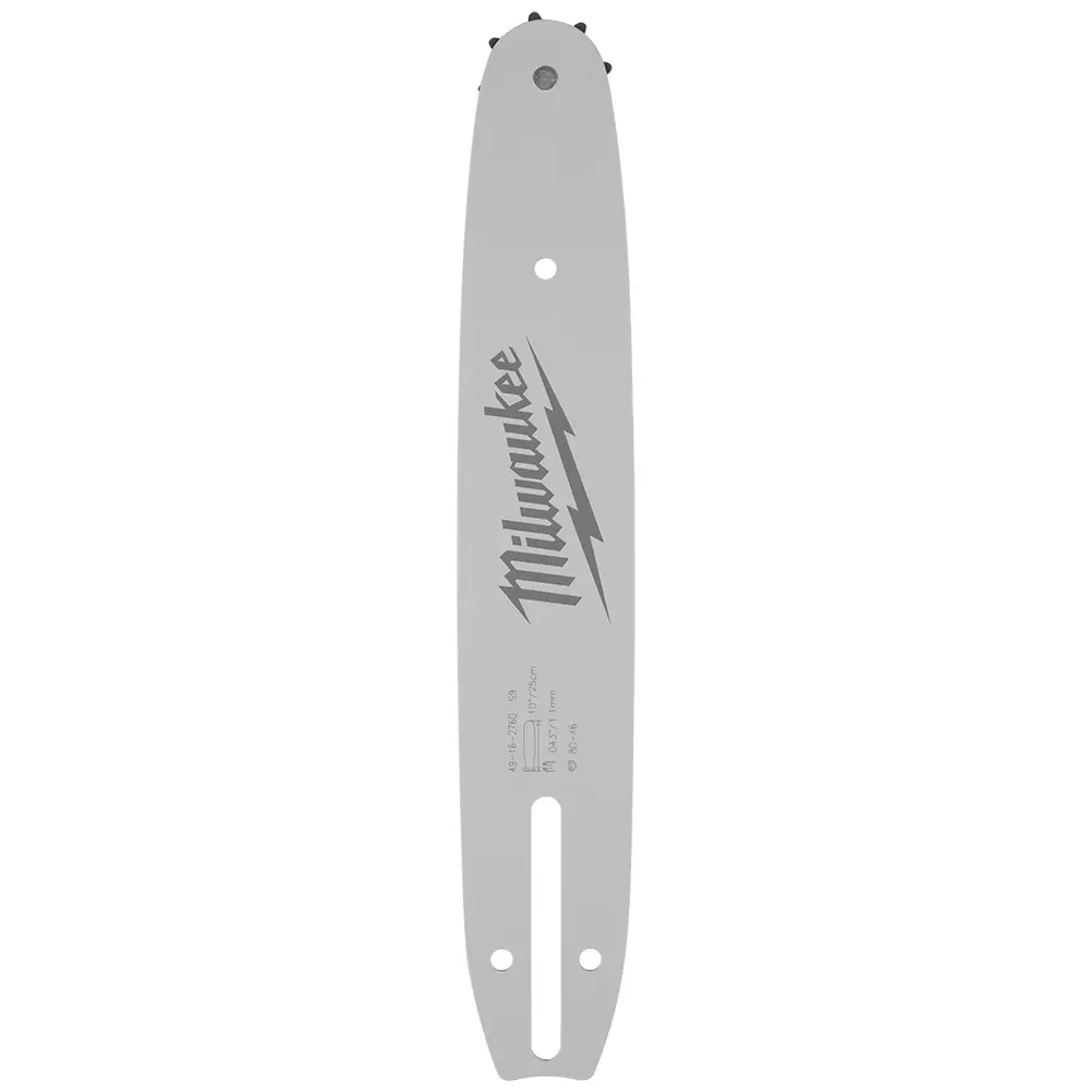 BARRA GUÍA DE 10 PULGADAS PARA MOTOSIERRA MILWAUKEE