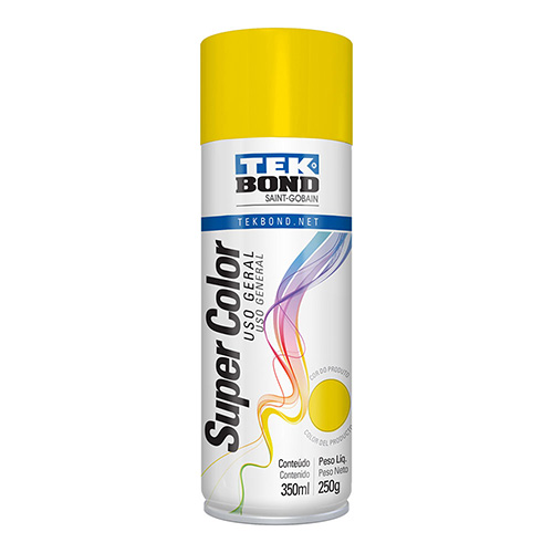 PINTURA EN SPRAY TEKBOND AMARILLO  (350 ML/250 G) USO GENERAL (69957327121)