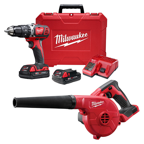 COMBO TALADRO/ROTOM. 1/2 18 V + KIT C/2 BAT. Y CARG. + SOPLADORA COMPACTA 18 V