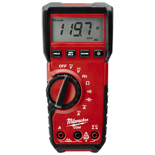 MULTIMETRO DIGITAL DE 6mV-600 V RANGO 0.040-10 AMP AC/DC LCD ESTANDAR