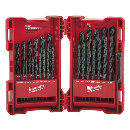 JUEGO DE BROCAS A.V. THUNDERBOLD OXIDO NEGRO (29 PZAS.)