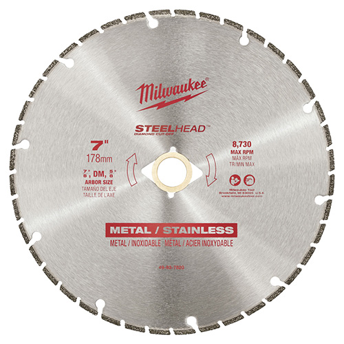 DISCO DE DIAMANTE 7 P/CORTE METAL PTR, SOLIDOS, ANGULOS STEEL HEAD P/ESMERIL DE