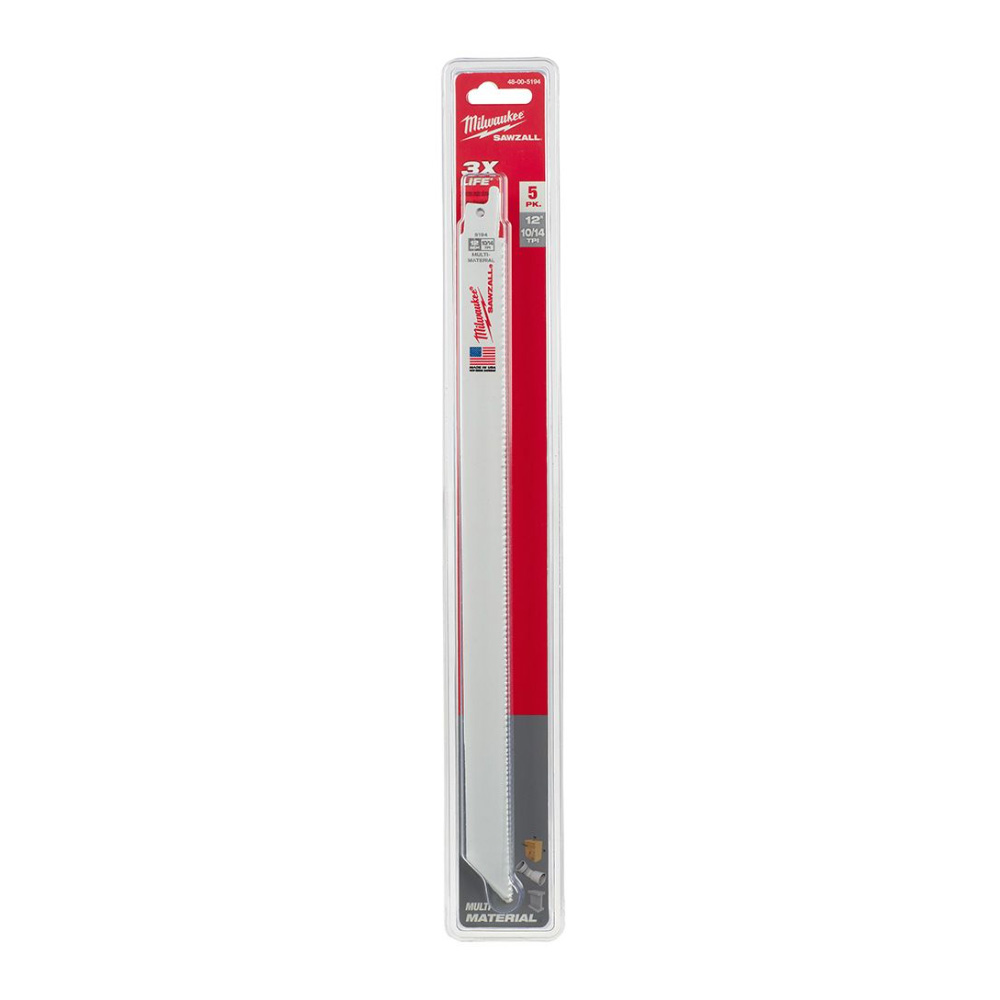 SEGUETA P/SIERRA SABLE BIMETAL (5 PZAS.) 12X10/14 DPP P/METAL, MADERA Y PLASTICO