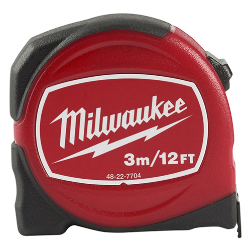 FLEXOMETRO MILWAUKEE CALIDAD ESTANDAR DE 3.5m/12 FT