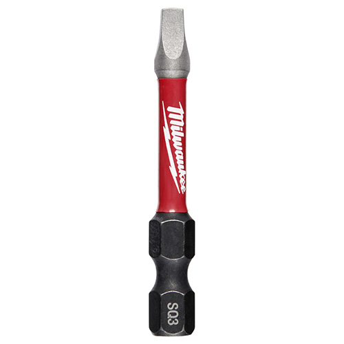 PUNTA P/DESARMADOR MILWAUKEE DE CUADRO No.3 X 2 DE LARGO SHOCKWAVE (1 PZA.)