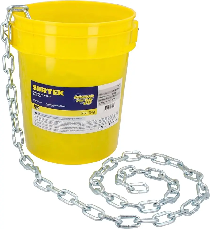 CADENA GRADO 30 GALVANIZADA 25 KG 3/16