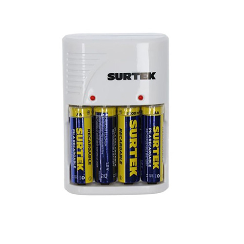 CARGADOR DE PILAS P/AA, AAA Y 9 V