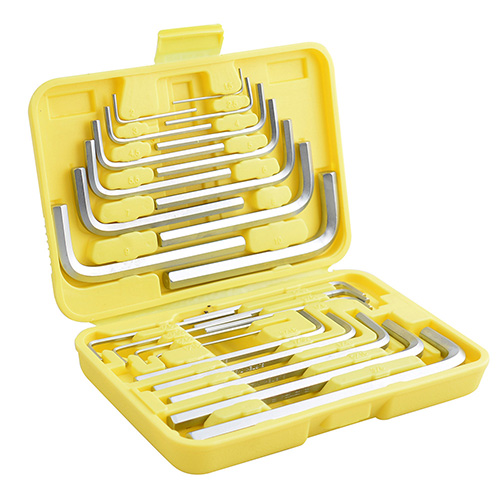 JUEGO DE 25 LLAVES HEXAGONALES COMBINADAS STD Y METRICAS EN ESTUCHE DE VINIL