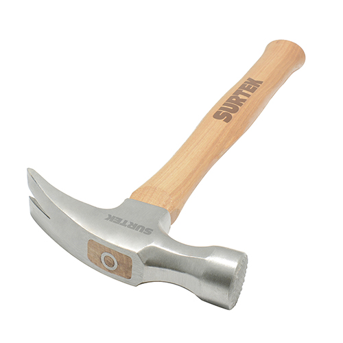 MARTILLO DE UÑA RECTA, CABEZA FRESADA, DE 24 OZ.