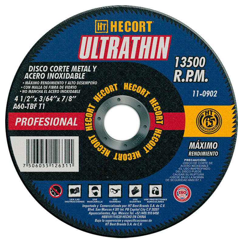 DISCO DE CORTE INOX 4 1/2X0.047X7/8 ECONO BALANCE A60T-BFT1