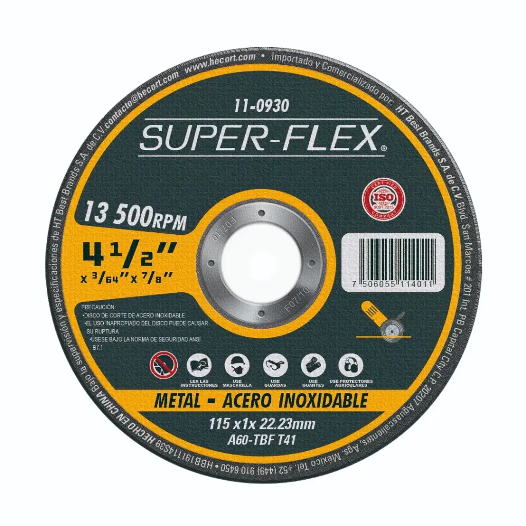 DISCO DE CORTE 4 1/2 SUPERFLEX