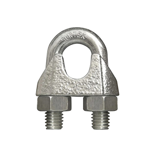 PERRO DE ACERO FORJADO P/CABLE DE ACERO 7/16 (PAQ. 5 PZAS.)