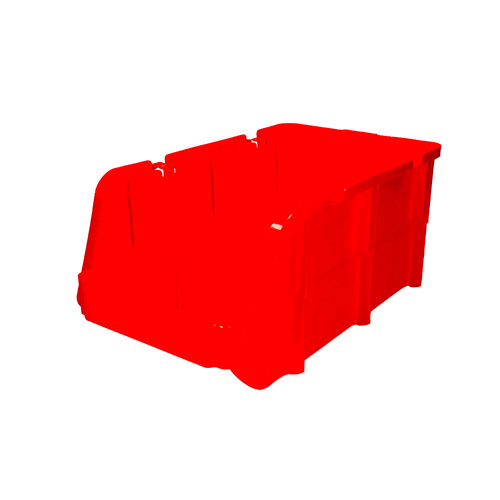 GAVETA PLÁSTICA PICO DE PATO COLOR ROJO 14" X 8" X 7"