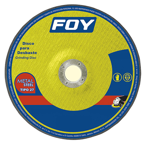DISCO ABRASIVO TIPO 27 PARA METAL, 7" X 1/8"