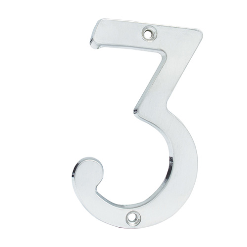 NÚMERO 3 SLIM 4" NÍQUEL SATINADO