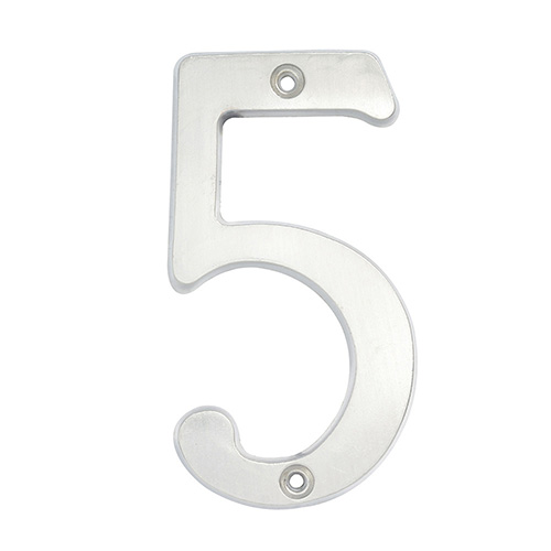 NÚMERO 5 SLIM 4" NÍQUEL SATINADO