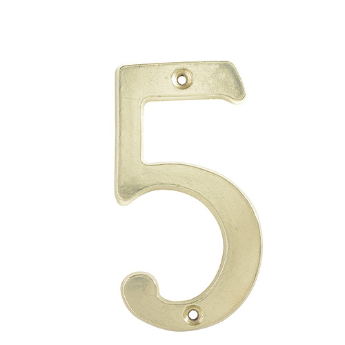 NÚMERO 5 SLIM 4" LATÓN BRILLANTE