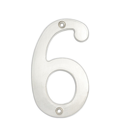 NÚMERO 6 SLIM 4" NÍQUEL SATINADO