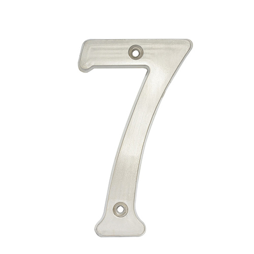 NÚMERO 7 SLIM 4" NÍQUEL SATINADO