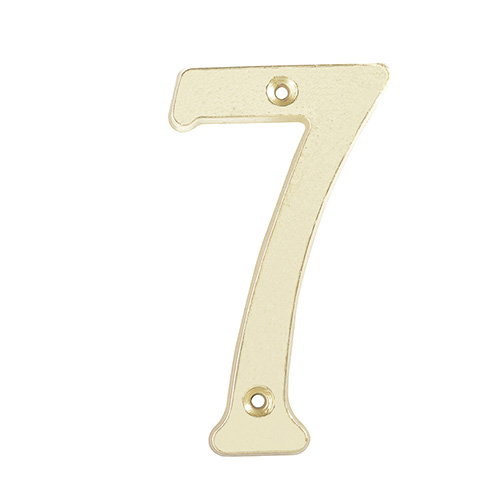 NÚMERO 7 SLIM 4" LATÓN BRILLANTE