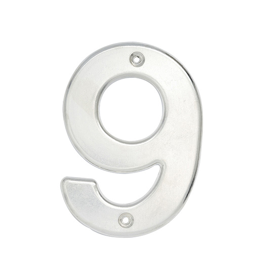 NÚMERO 9 BOLD 4" NÍQUEL SATINADO