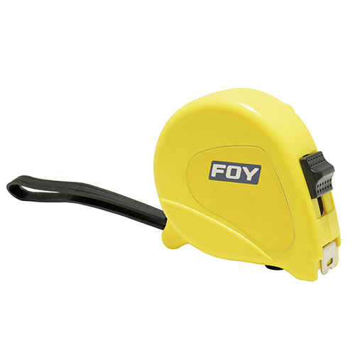 FLEXÓMETRO CON CARCASA DE PLÁSTICO AMARILLO, 5 M X 19 MM