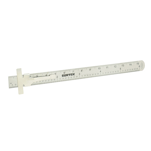 REGLA DE BOLSILLO DE ACERO INOXIDABLE 6"