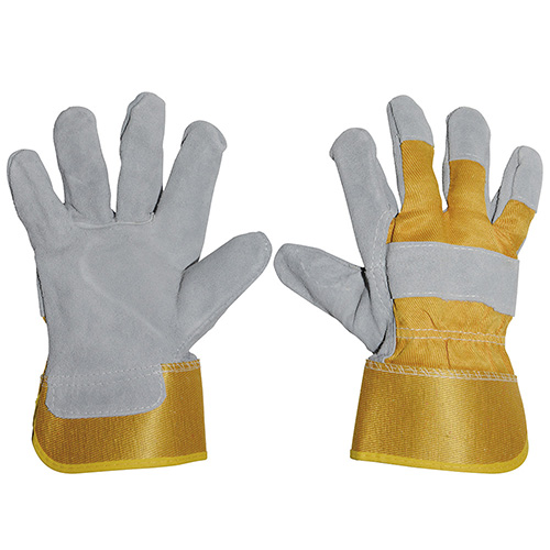 GUANTES DE CARNAZA Y LONETA REFORZADOS UNITALLA