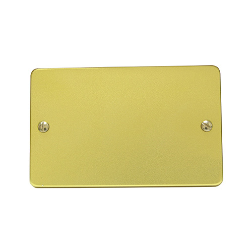 PLACA CIEGA DE ALUMINIO, LÍNEA ESTÁNDAR, COLOR ORO