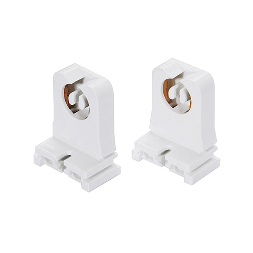 PORTALÁMPARA BASE G13 BIPIN, 2 PIEZAS, COLOR BLANCO