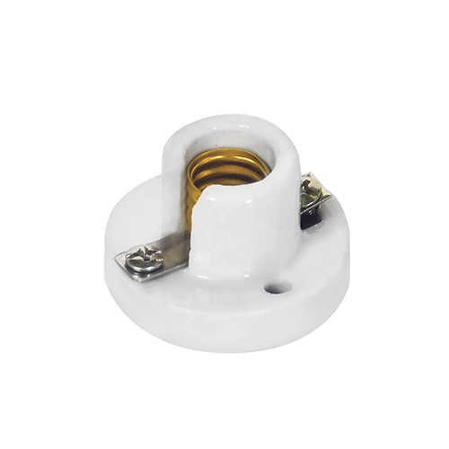 PORTALÁMPARA PARA CANDIL CON BASE E12 DE PORCELANA 3 CM, COLOR BLANCO