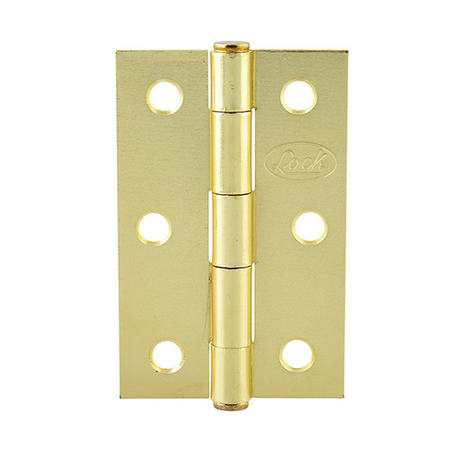 BISAGRA ALARGADA PERNO REMACHADO DE ACERO LATÓN BRILLANTE 1.5" X 1.4"