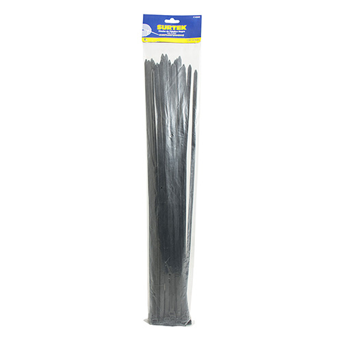 CINCHOS PLÁSTICOS 450 X 4.8 MM, TENSIÓN 27 KG DE 25 PIEZAS, COLOR NEGRO