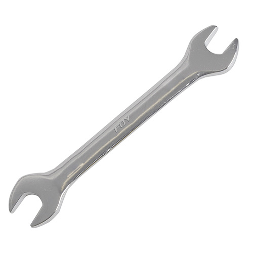 LLAVE ESPAÑOLA PULIDO ESPEJO EN PULGADAS, 1/2" X 9/16"