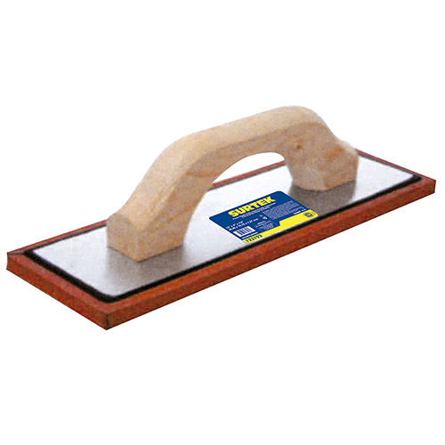 FLOTA DE ESPONJA ACABADO ÁSPERO CON MANGO DE MADERA 12" X 4" X 1/2"