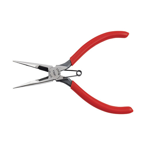 PINZA PARA ELECTRICISTA CON MANGO RUBBER GRIP CON PUNTA LARGA Y RESORTE CORTE LAT 6-5/8"