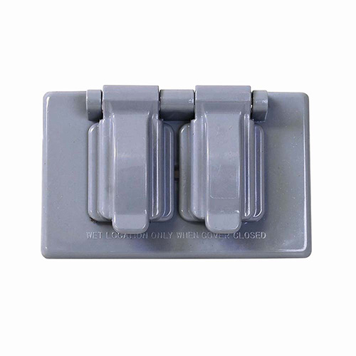 PLACA DOBLE PLÁSTICA PARA INTEMPERIE, LÍNEA ESTÁNDAR, COLOR GRIS