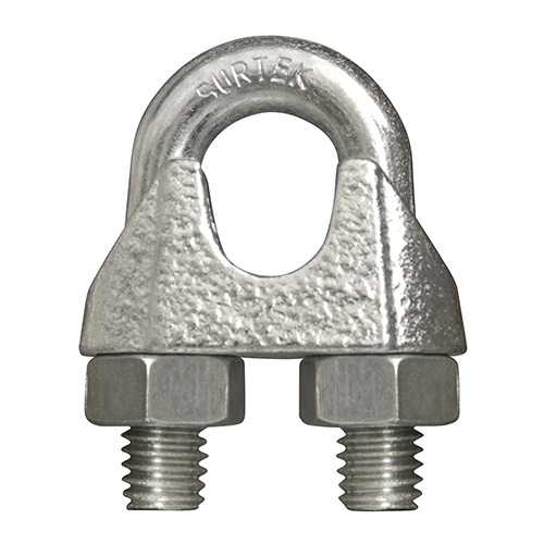 PERRO DE HIERRO MALEABLE PARA CABLE DE ACERO TIPO ALEMÁN 1/8"