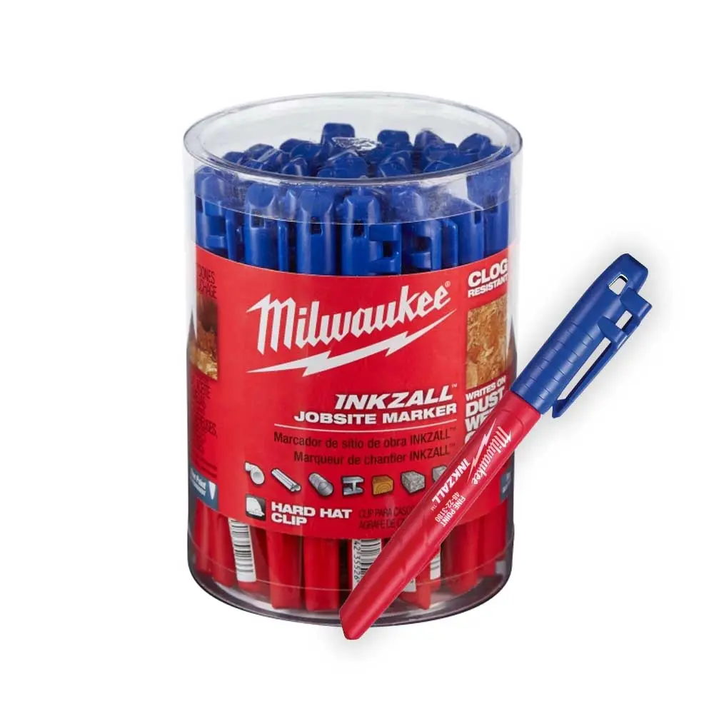 MARCADOR INDUSTRIAL PUNTO FINO COLOR AZUL INKZALL