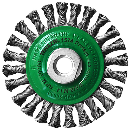 CEPILLO CIRCULAR TRENZADO 4 X 0.020 A/INOXIDABLE (MULTIROSCA)