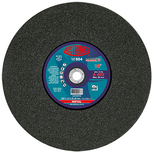 DISCO P/CORTE METAL 14 X 9/64 X 1 (PLANO)