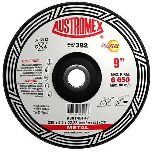 DISCO P/CORTE METAL 9 X 5/32 X 7/8 (CUBO)