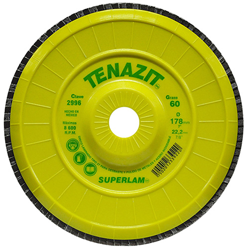 DISCO LAMINADO PLASTICO RECORTABLE 7 X 7/8 GRANO 60